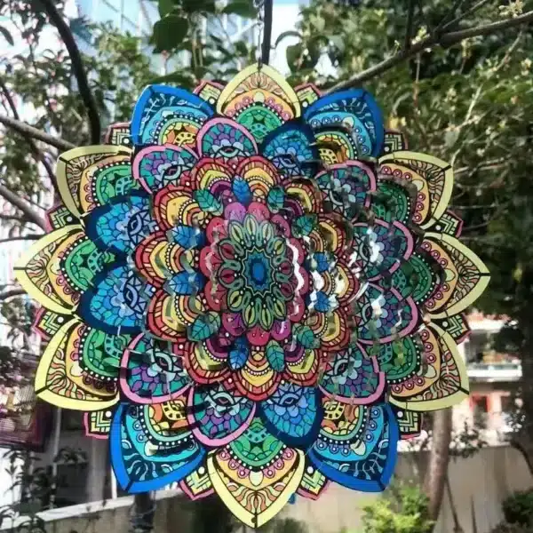 3D Colorful Wind Spinning Mandala - Image 3