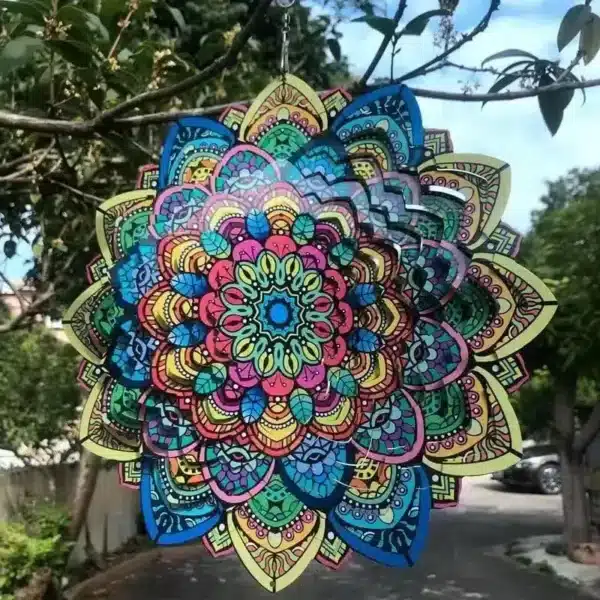 3D Colorful Wind Spinning Mandala