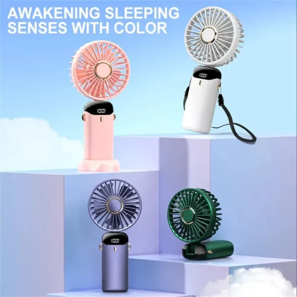 4000mAh Portable Foldable Mini Fan - Image 4