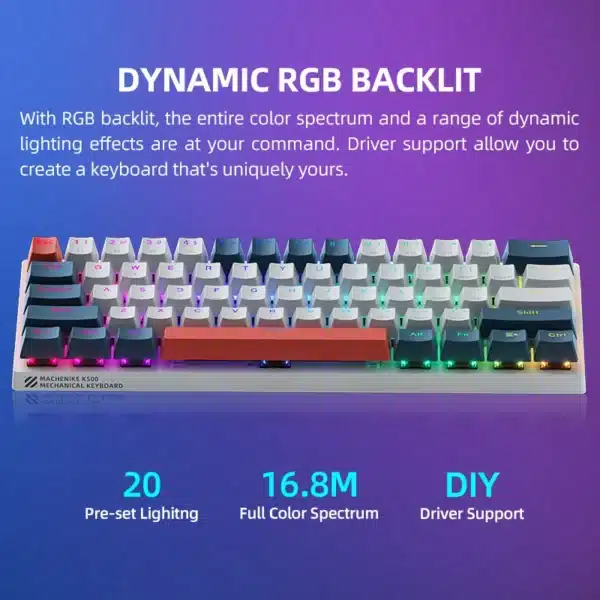 Machenike K500-B61 Mechanical Gaming Keyboard - Image 6